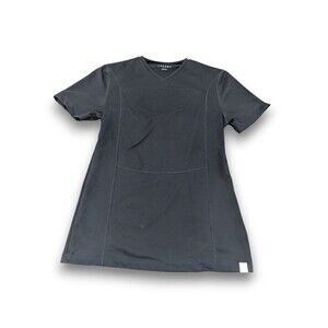 Lalabu Dad Shirt V-Neck Short Sleeve Babywearing Tee Kangaroo Black Mens Medium